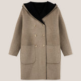 Double Breasted Hooded Coat