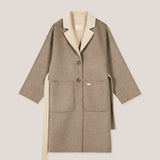 Lapel Collar Long Coat