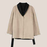 Shawl Lapel Collar Short Coat