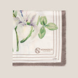 Blue Orchids Printed Square Scarf