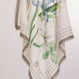 Blue Orchids Printed Square Scarf